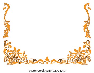 golden floral Victorian pattern
