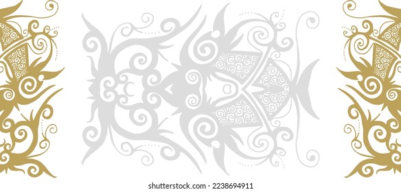 golden flourish pattern Design 270 Wallpaper Background Vector