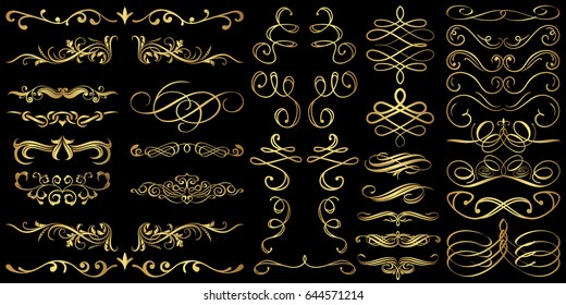 Golden Flourishes and Swirls collection