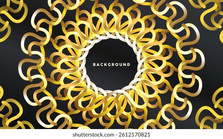 Golden Flow Radial Pattern Background