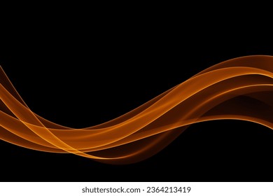Golden flow transparent shiny wave.