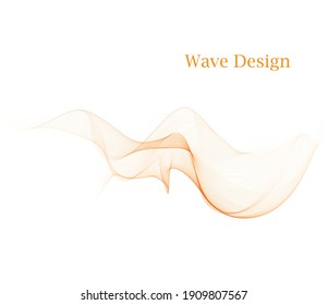 Plantilla de diseño de fondo vectorial abstracto de onda de flujo dorado