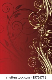 Golden flower card