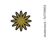 Golden flower logo design vector