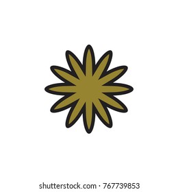 Golden flower logo design vector