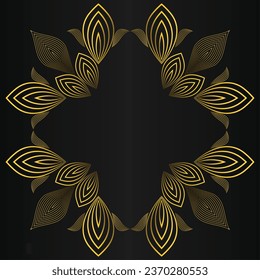 golden flower , luxury gold floral decoration design