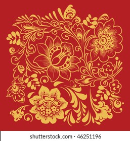 golden flower pattern