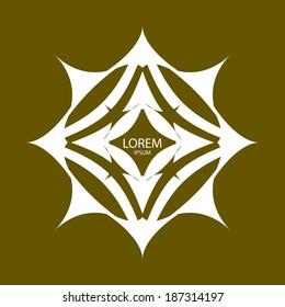 Golden flower  shape icon, Vector