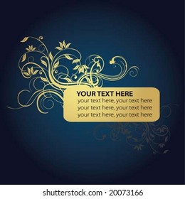 golden flower and text frame