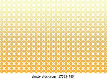 Flor dorada, patrón tailandés sobre un fondo blanco, patrón de decoración de paredes en los templos tailandeses. ilustración vectorial