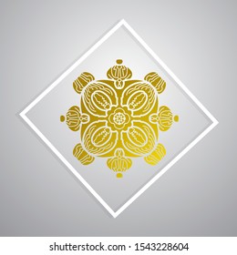 golden flower Thai style and vector style work.