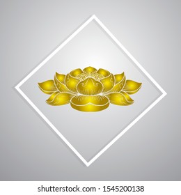 golden flower Thai style and vector style work.
