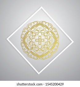 golden flower Thai style and vector style work.