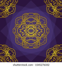 golden flower Thai style and vector style work.