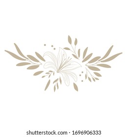 golden flower, vector graphic design element