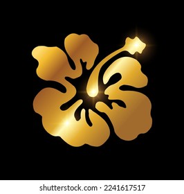 golden Flower Vector Illustration icon