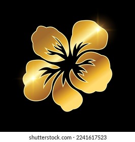 golden Flower Vector Illustration icon