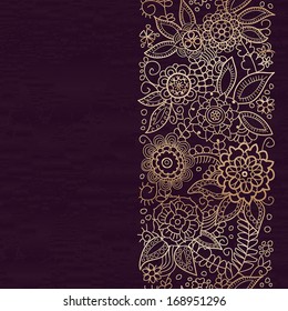 golden flowers, seamless pattern