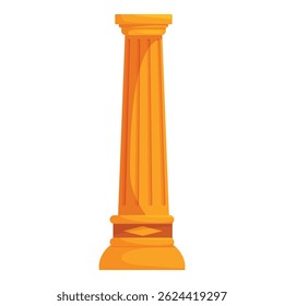 Golden fluted column standing tall representing strength and support