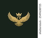 Golden Flying Eagle Logo Stock Vectors and Vector.