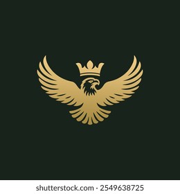 Golden Flying Eagle Logo vetores e vetor.