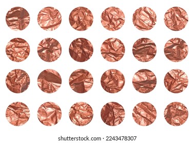 Golden foil confetti. Sparcle paper polka dots. Texture of gold foil. Art deco style. Vector illustration.