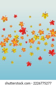 goldener Blatthintergrund blauer Vektorgrafik. Blättert helle Textur. Ocher Realistische Pflanze. Dekorieren Sie die Leaf-Karte.
