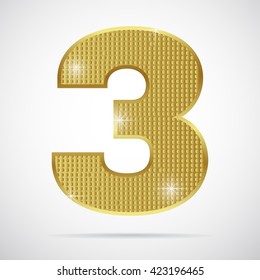 Golden font number 3