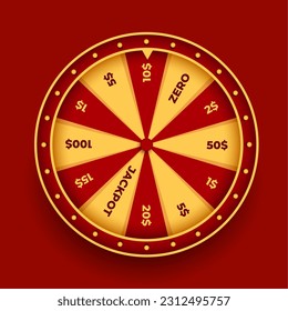 golden fortune wheel gambling background circle of luck vector