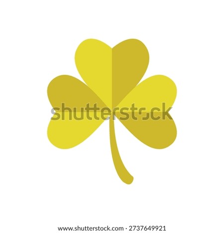 Golden four leaf clover symbolizing luck and prosperity
