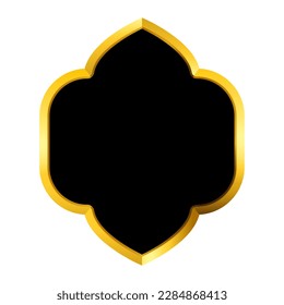 Golden frame with black background