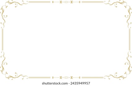 golden frame border with royal decoration