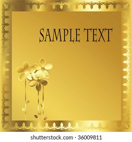 Golden frame card