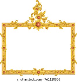 Golden frame consists of orange diamond.