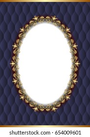 golden frame with decorative background 
