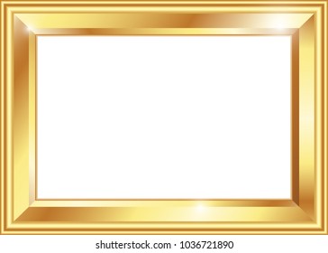 golden frame, decorative border, premium decor elements, vector illustration