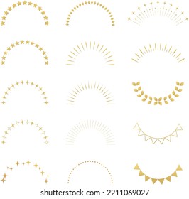 golden frame and decorative material