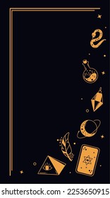 golden frame esoteric style poster