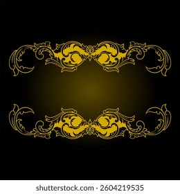 golden frame with floral ornament