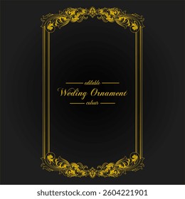golden frame with floral ornament
