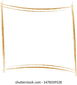 golden frame isolated on white background