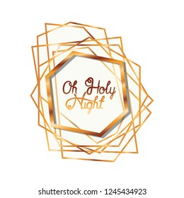 golden frame with label oh holy night