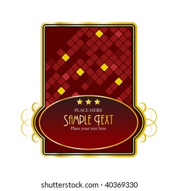 Golden frame label.Vector