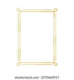 golden frame lineal design isolated icon