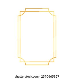 golden frame minimalist isolated design