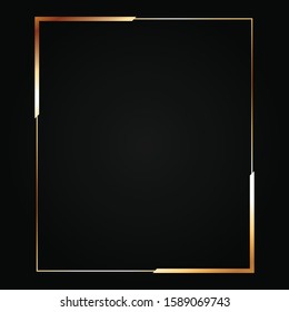 golden frame on black background