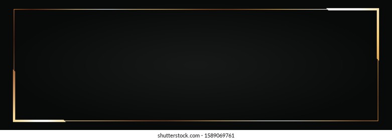golden frame on black background