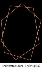 golden frame on black background