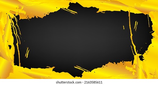 golden frame on black background