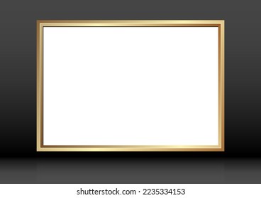 golden frame on black background